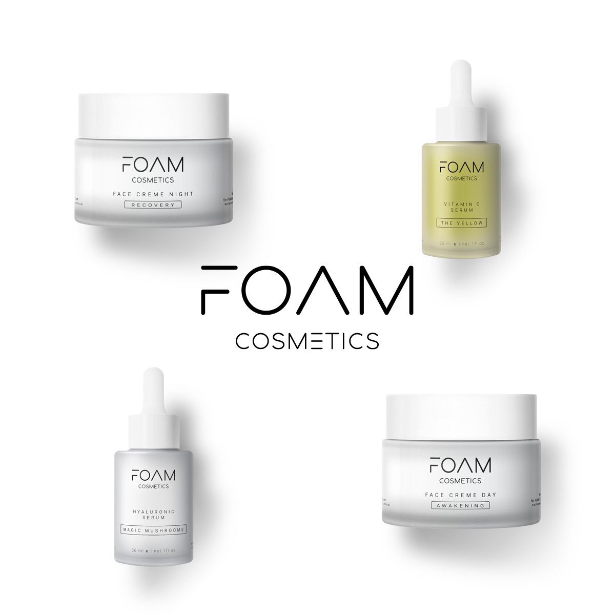 Signature Set by FOAM COSMETICS: Three Essentials + Hyaluronic Serum Magic Mushrooms for free