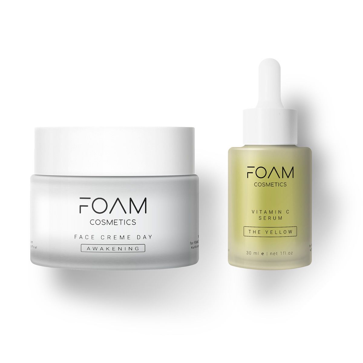 FOAM COSMETICS Awakening Ritual: Face Day Cream + Vitamin C Serum