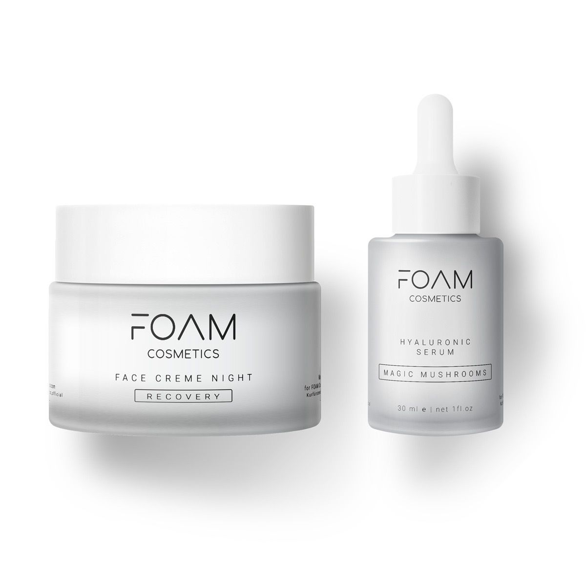 FOAM COSMETICS Recovery Ritual: Face Night Cream + Hyaluronic Serum